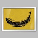 Ver imagem 1 de Quadro Cozinha Ilustarção Banana - 20x30cm - Moldura Caixa Branco