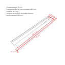 Ver imagem 4 de Calha Seca Embutir Sobrepor Porta Temperos para Cuba de Cozinha Profissional Aço Inox 304 70cm Cozix