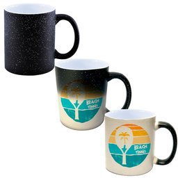 Caneca Mágica Glitter Muda de Cor Y2 Beach Tennis Raquete Coqueiro - 1
