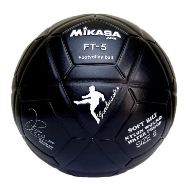 Bola Oficial de Futevôlei Mikasa FT-5 Amarela e Preta