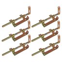 Ver imagem 1 de Kit 6 Trinco Ferrolho Portão Porteira de Aço Bicromado 260mm