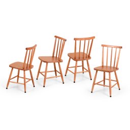 Kit 4 Cadeiras Colonial Clássica Rustica Madeira Maciça Mel - 1
