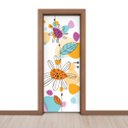 Ver imagem 1 de Adesivo de Porta - Abstrato Infantil 1 - 73x213