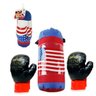 Kit boxe infantil saco de pancada e par de luvas de boxe muay thai usa 40cm confortavel - 1