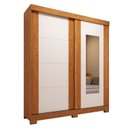 Ver imagem 2 de Guarda-Roupa Infantil 2 Portas de Correr com Espelho 100% MDF 160cm Fantelli Espresso Móveis Marrom/Cinamomo/Off White