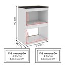 Ver imagem 2 de Balcao com Tampo para Forno e Cooktop 75 Cm Adriana Branco Reajl