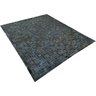 Tapete de couro preto natural 2,00x2,50 com borda peça 5x5cm - 2
