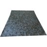 Tapete de couro preto natural 2,00x2,50 com borda peça 5x5cm - 1