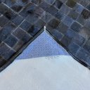 Ver imagem 3 de Tapete de couro preto natural 2,00x2,50 com borda peça 5x5cm