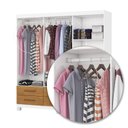 Ver imagem 7 de Guarda-Roupa 6 Portas 6 Gavetas com Pés Denver Marrom/Branco/Cinamomo