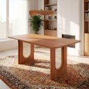 Ver imagem 1 de Mesa de Jantar Retangular 6 Lugares 180cm Tali CabeCasa MadeiraOriginals Marrom Cinamomo