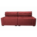 Ver imagem 6 de Sofá Retrátil e Reclinável 2,92m Molas Ensacadas Cama inBox Catar Velusoft Vermelho