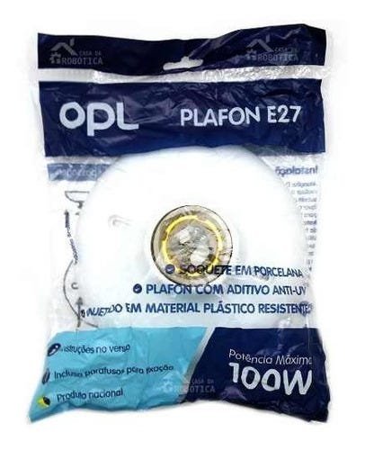 Plafonier Plafon Branco 100W E27 Bocal Porcelana Kit com 5 - 2