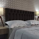 Ver imagem 1 de Cabeceira 90 Cama Box 1896 Capitone Marrom Suede Painel Rbl