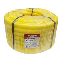 Tubo Corrugado Flexível 3/4 Dn 25 Rolo com 10m Amarelo Force Line - 1 Tubo Corrugado Flexível 3/4 Dn 25 Rolo com 10m Amarelo Force Line - 1