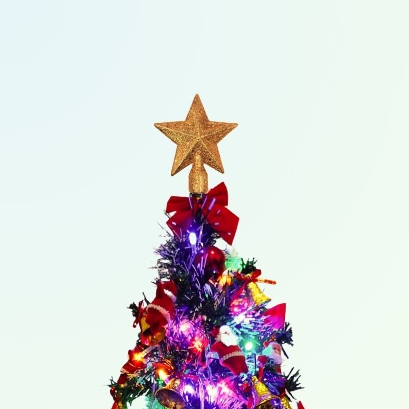 Árvore de Natal Completa Natalina Pocket 60 Cm com 46 Enfeites Natalinos 110v:estrela Champagne - 1