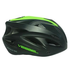 Capacete Bike Mtb Vessel Regulagem/led M Preto com Verde