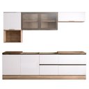 Ver imagem 1 de Cozinha Armario 7 Peças 258 cm Balcao para Pia Etna Carvalho Oak Off White Poliman