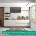 Ver imagem 4 de Cozinha Armario 7 Peças 258 cm Balcao para Pia Etna Carvalho Oak Off White Poliman