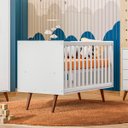 Ver imagem 2 de Berço Mini Cama Infantil Q Charm 70cm Com Rodízios e Mosqueteiro - ÉdeCasaMóveis