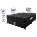Ver imagem 2 de Cama Box Casal Colchão Ortofirm Black + Box 138x188x67 One Face Espuma D33 Preto