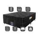 Ver imagem 3 de Cama Box Casal Colchão Ortofirm Black + Box 138x188x67 One Face Espuma D33 Preto