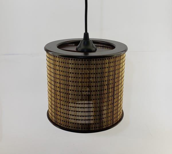 Lustre Pendente Luminária Rustico Bambu com Soquete E-27 - 3