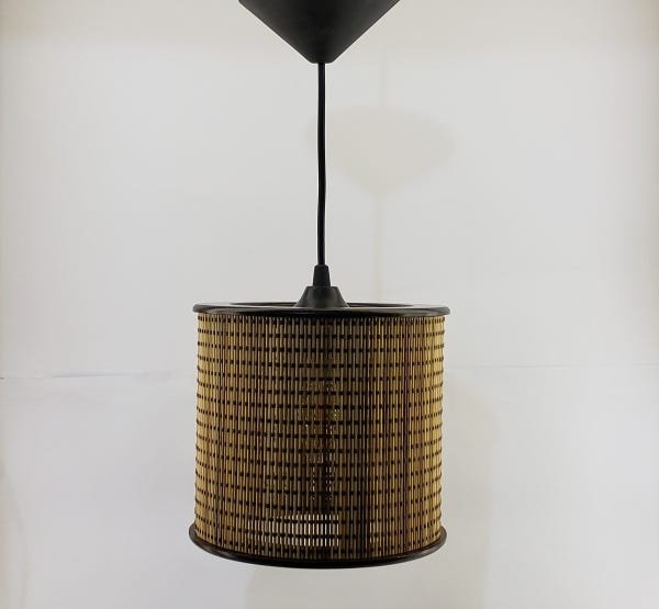 Lustre Pendente Luminária Rustico Bambu com Soquete E-27 - 5