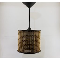 Lustre Pendente Luminária Rustico Bambu com Soquete E-27 - 5