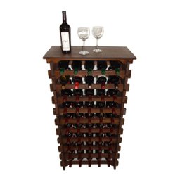 Adega Vinho Madeira 60 Garrafas Tipo Mesa Cor Imbuia C05 Cevey Adegas e Artesanatos - 1