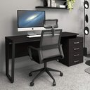 Ver imagem 1 de Mesa Industrial Executiva Gaveteiro 1,50m a 1,72m Pre Pés Metal F5