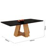 Mesa de Jantar 160x80 para Cozinha e Sala de Estar 6 Lugares Mdf Luxo com Vidro Temperado Moderna - 3