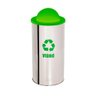 Lixeira Coleta Seletiva Basculante 88l de Aço Inox - Verde - 2