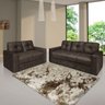 Conjunto Sofá 2 e 3 Lugares Zinhão Tecido Suede Marrom - 1