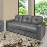 Conjunto Sofá 2 e 3 Lugares Zinhão Tecido Suede Cinza - 3