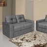 Conjunto Sofá 2 e 3 Lugares Zinhão Tecido Suede Cinza - 2