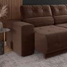 Sofá Retrátil e Reclinável 3 Lugares 3080 Tecido Veludo Tabaco Mamflex - 4
