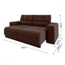 Ver imagem 3 de Sofá Retrátil e Reclinável 3 Lugares 3080 Tecido Veludo Tabaco Mamflex