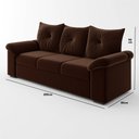 Ver imagem 4 de Conjunto Sofá 2 e 3 Lugares 1015 Mamflex Suede Marrom