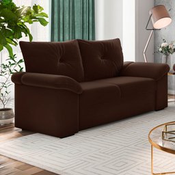 Conjunto Sofá 2 e 3 Lugares 1015 Mamflex Suede Marrom - 5