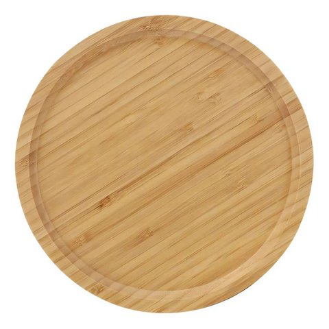 Linda Bandeja Redonda de Bambu com 30 Cm Tuut
