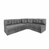 Sofá de Canto 6 Lugares Zinhão Belllo Tecido Suede Cinza - 2