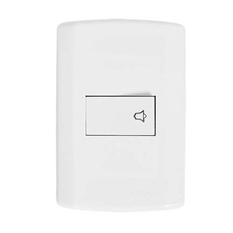 Pulsador para Campainha com Placa 4x2 Pluzi Pluzie:branco