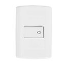 Ver imagem 1 de Pulsador para Campainha com Placa 4x2 Pluzi Pluzie:branco