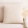 Capa de Almofada Linho Lisa 44x44cm Cores - Bege Claro - 1