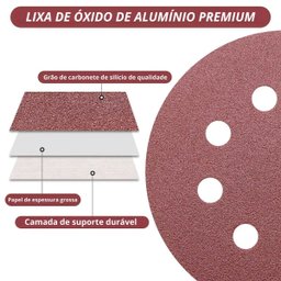 Disco de Lixa Aderente com Furo 125mm Grão 150 | 50 Un - 3