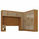 Ver imagem 2 de Guarda Roupa Casal Modulado 11 Portas com Cabeceira 100% MDF Imperial Yescasa Cinamomo/Cappuccino