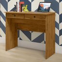 Ver imagem 1 de Mesa de computador marrom- 2 gavetas