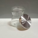 Ver imagem 3 de Pote Hermético de Vidro 550ml Transparente 11x11x11cm Mantimentos Cozinha Tampa