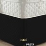 Saia para Cama Box Baú Casal Matelada com Pingente:Preto - 1